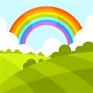 Rainbow in the clouds