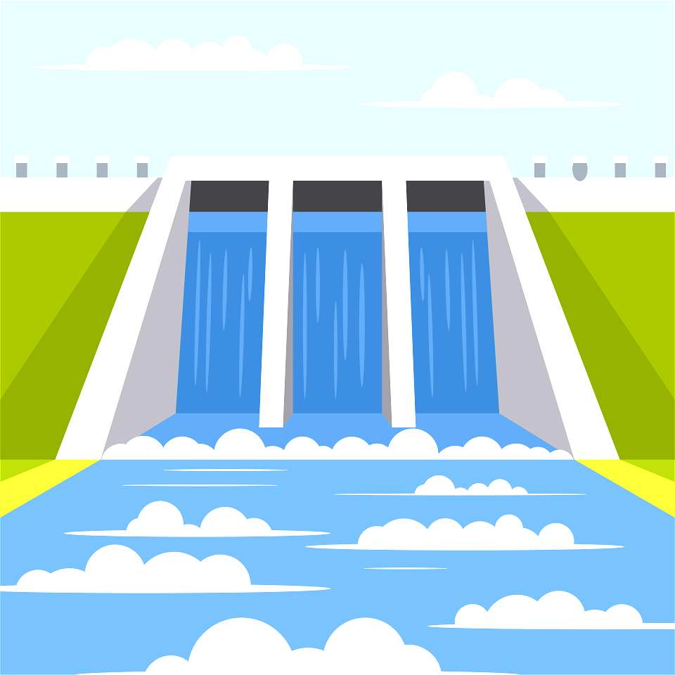 River dam clipart