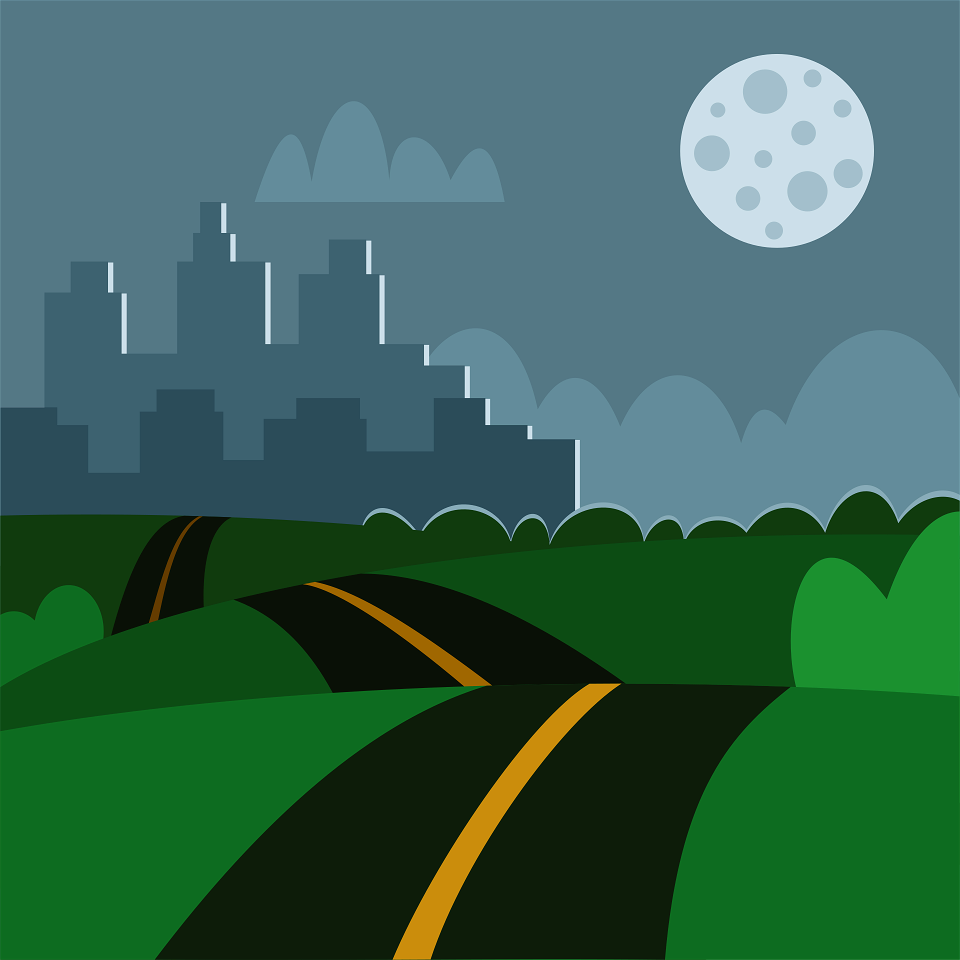 Road at night