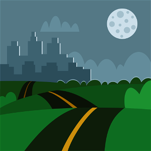 Road at night