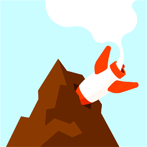 Rocket hit the rock