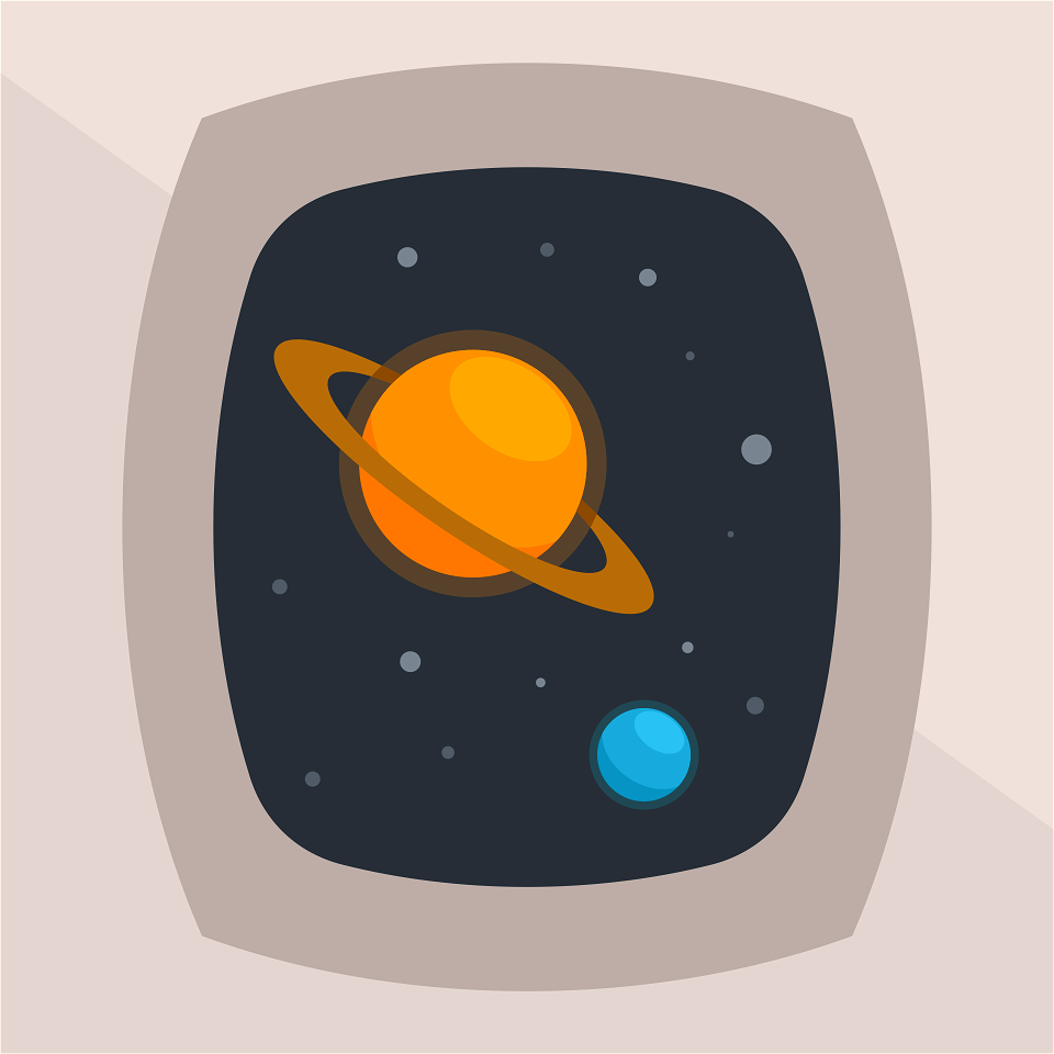 Saturn in porthole