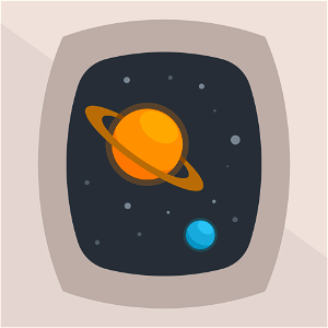 Saturn in porthole