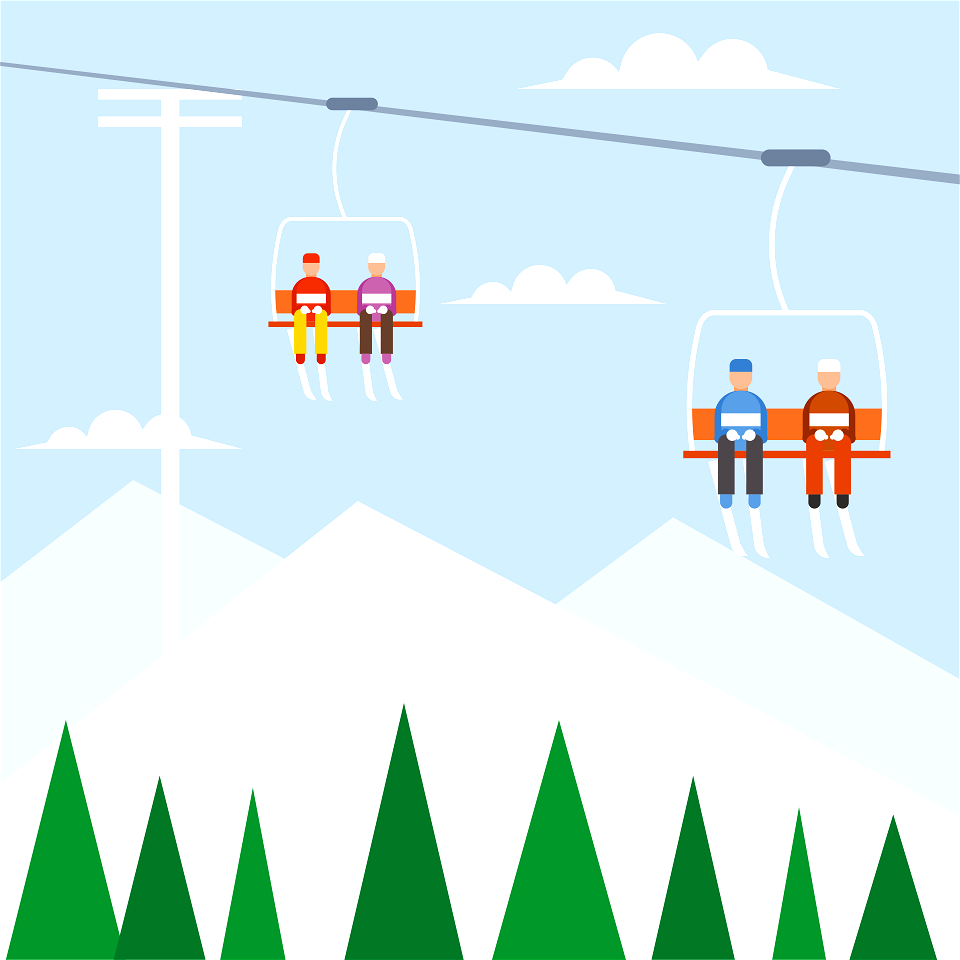 Ski lift resort