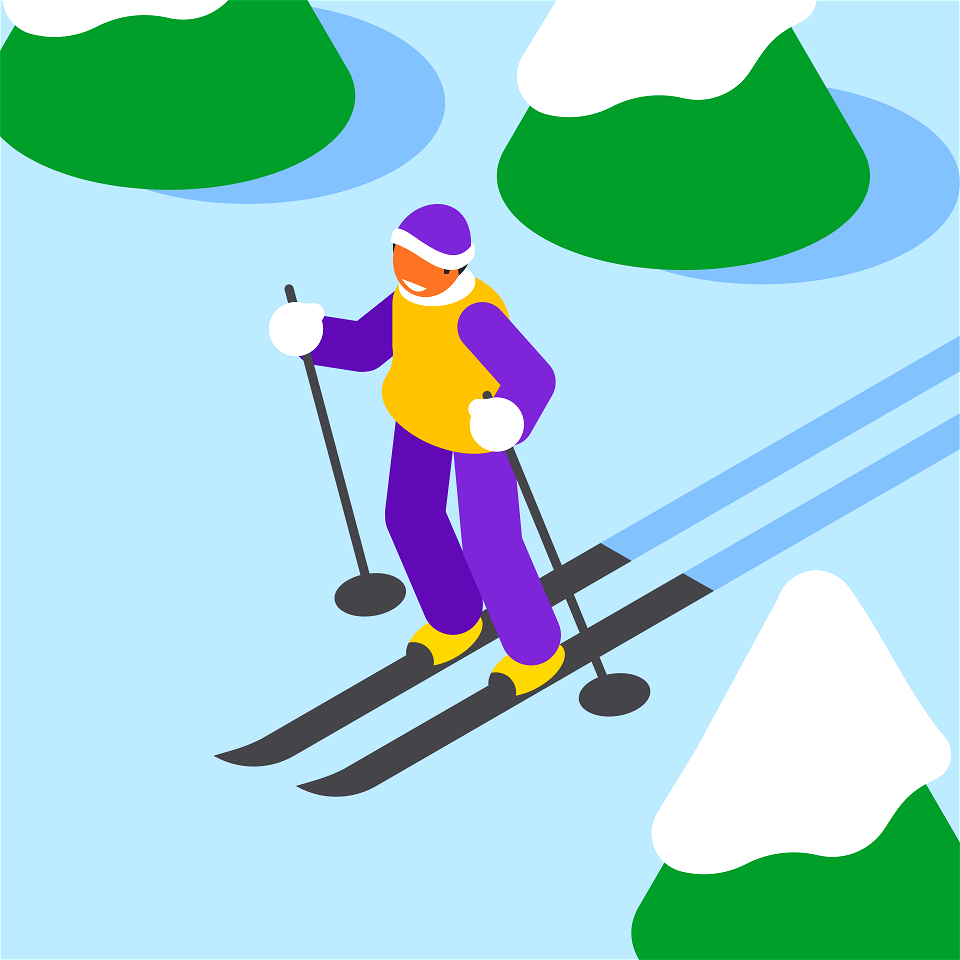 Skier on the slope