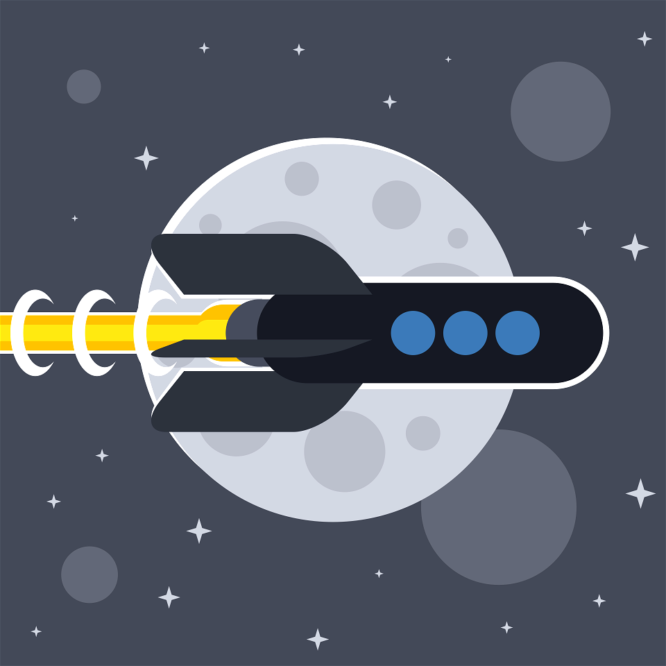 Spaceship in space
