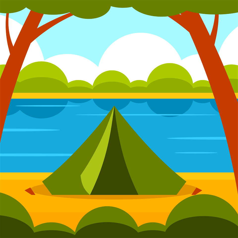 Tent by the river