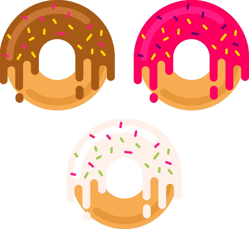 Three donuts