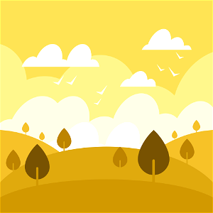 Trees mountain landscape