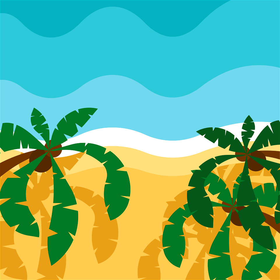Tropical beach top view