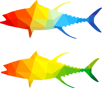 Tuna fish silhouettel