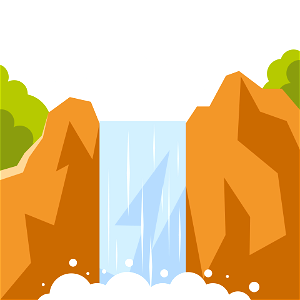 Waterfalll on mountains