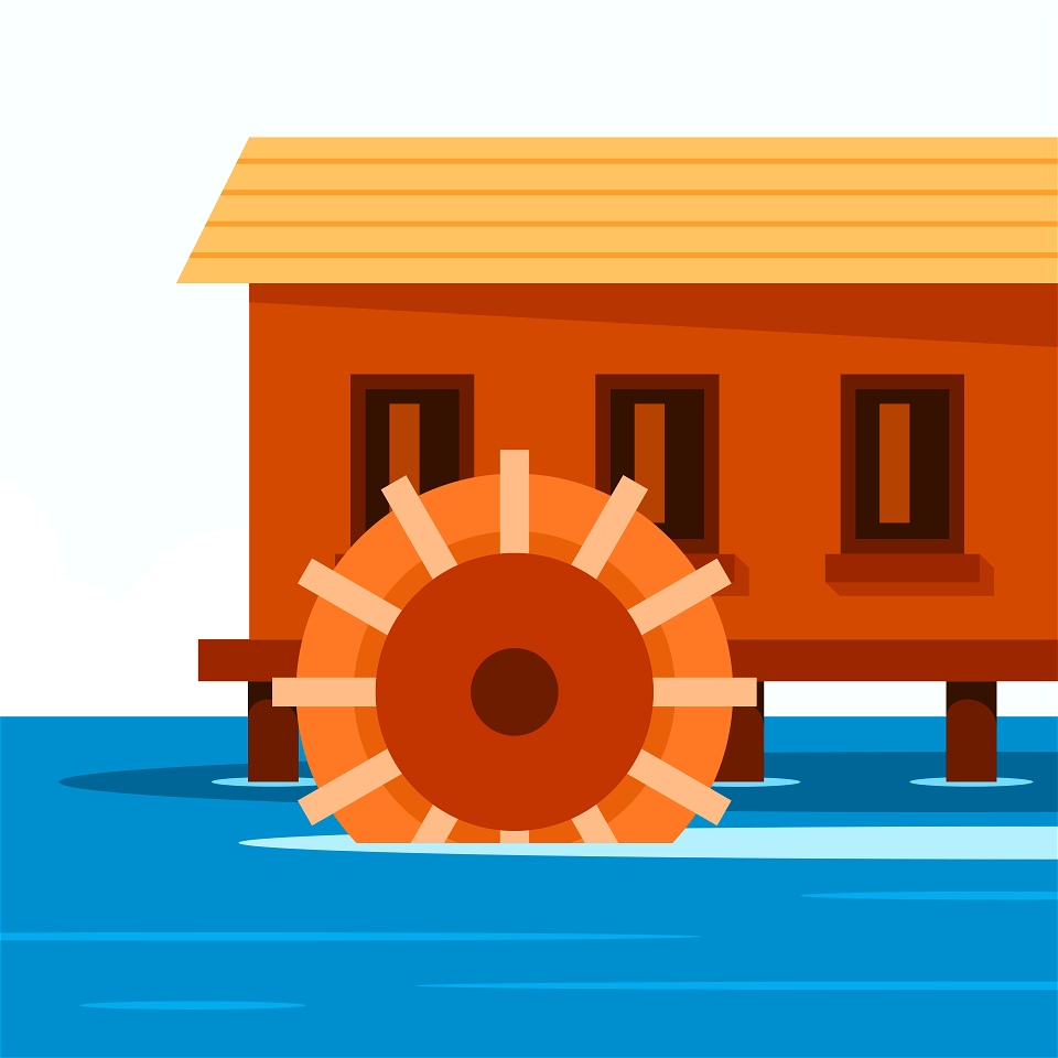 Waterwheel mill