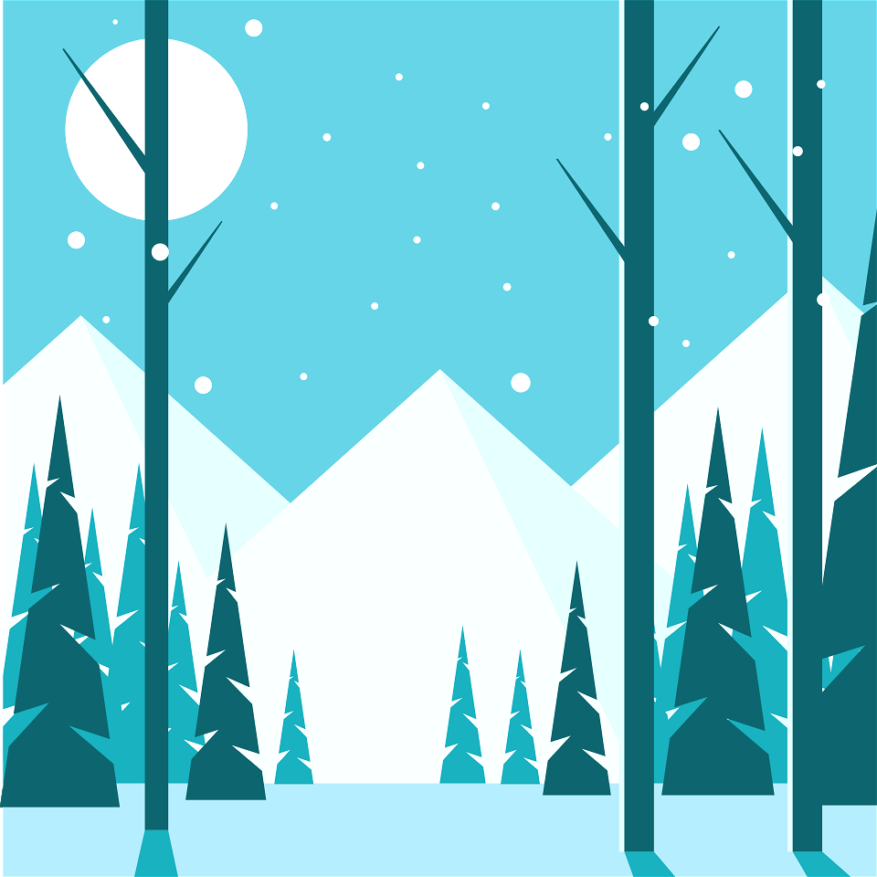 Winter landscape forest