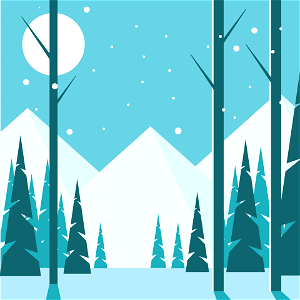 Winter landscape forest