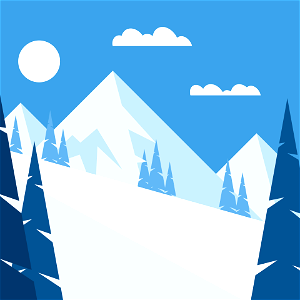 Winter mountain landscape