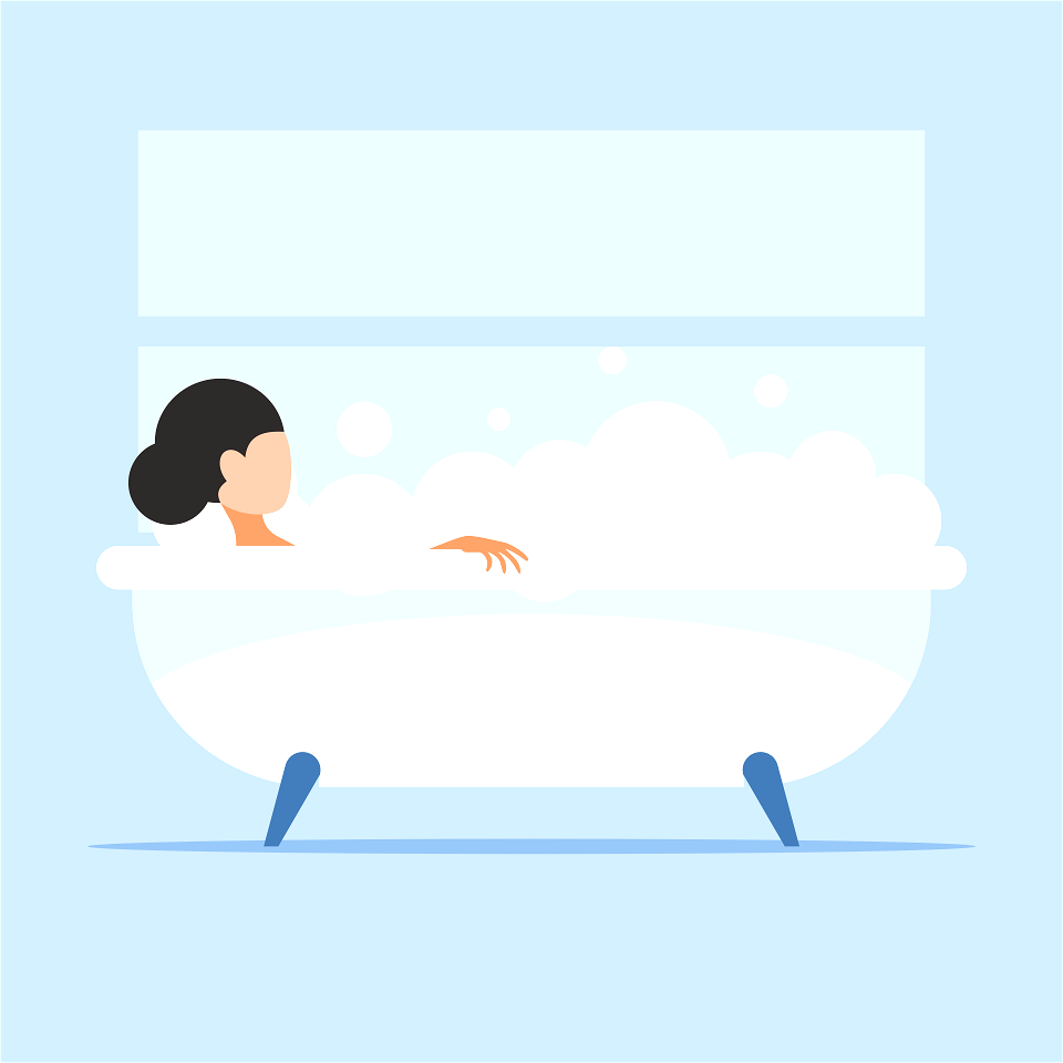 Woman bathtub