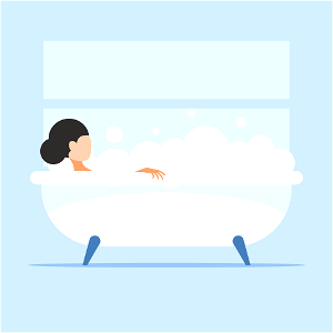 Woman bathtub