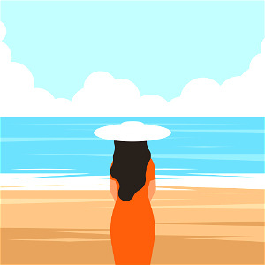 Woman by the sea