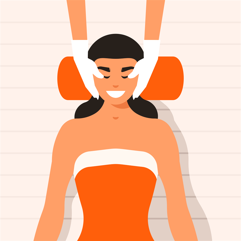 Woman face treatment
