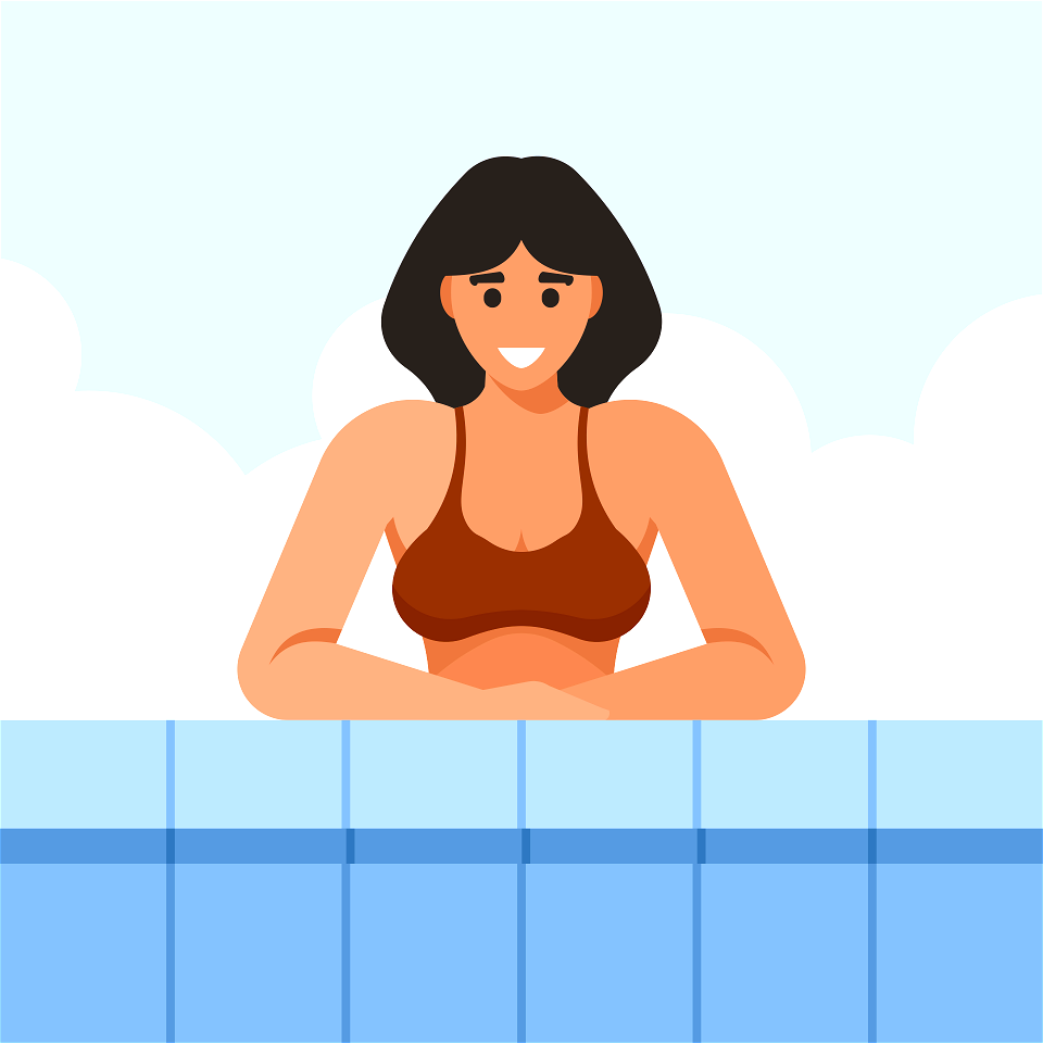 Woman in swimming pool