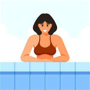 Woman in swimming pool