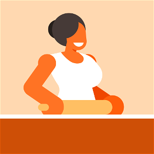 Woman preparing food
