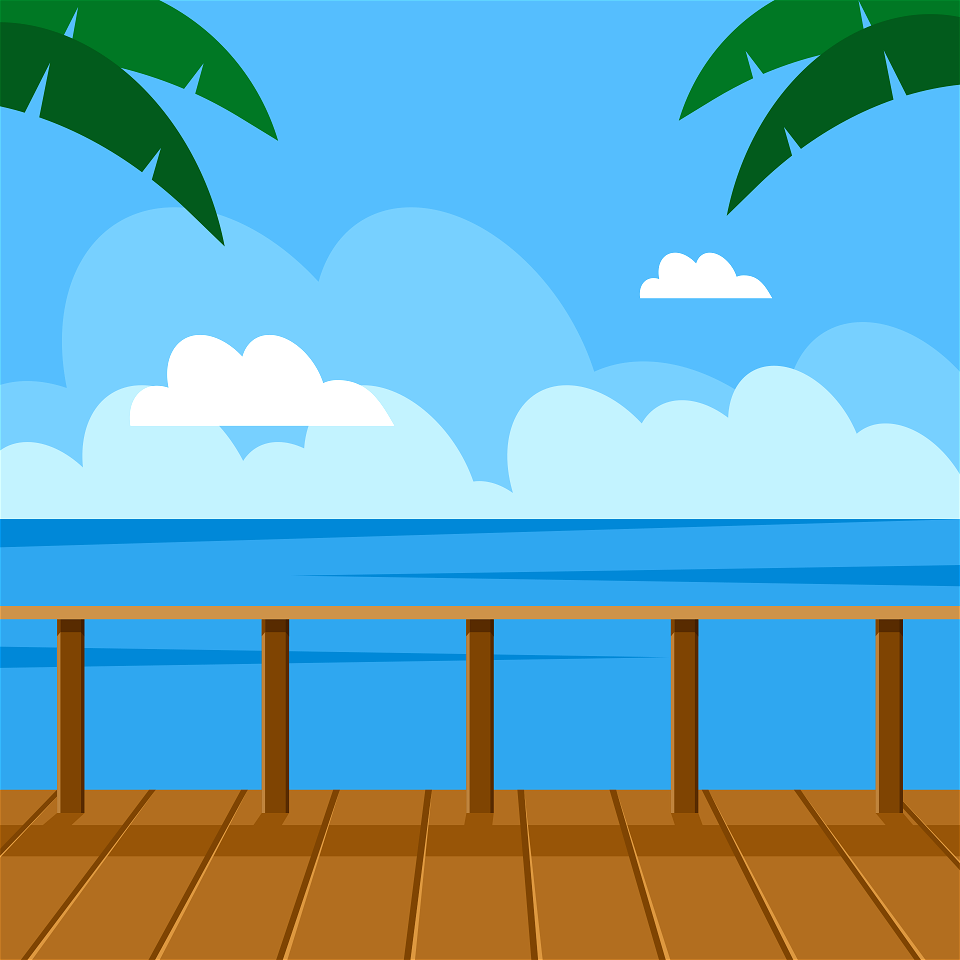 Wooden pier at sea