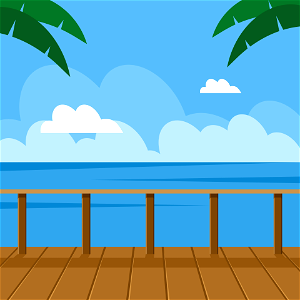 Wooden pier at sea