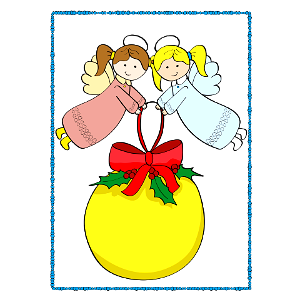 Angels Keeping Christmas Ornament