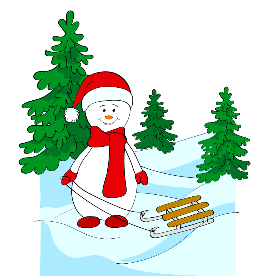 Snowman and Sled