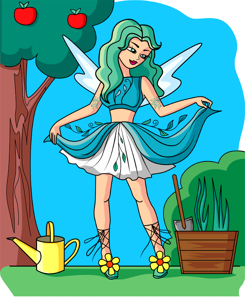 Garden Fairy - Free digitally-made illustrations on creazilla.com