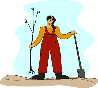 Farmer with Sapling