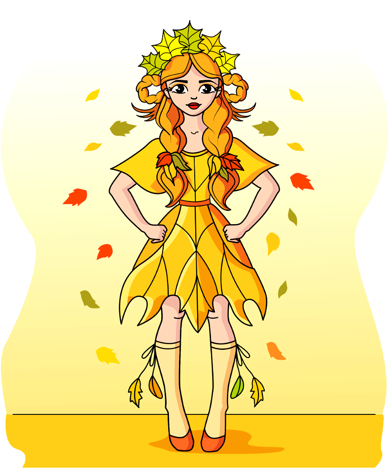 Fall Leaf Girl