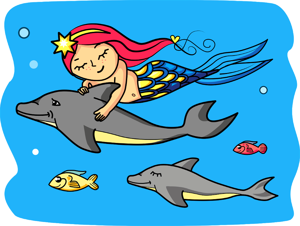 Mermaid with Dolphin