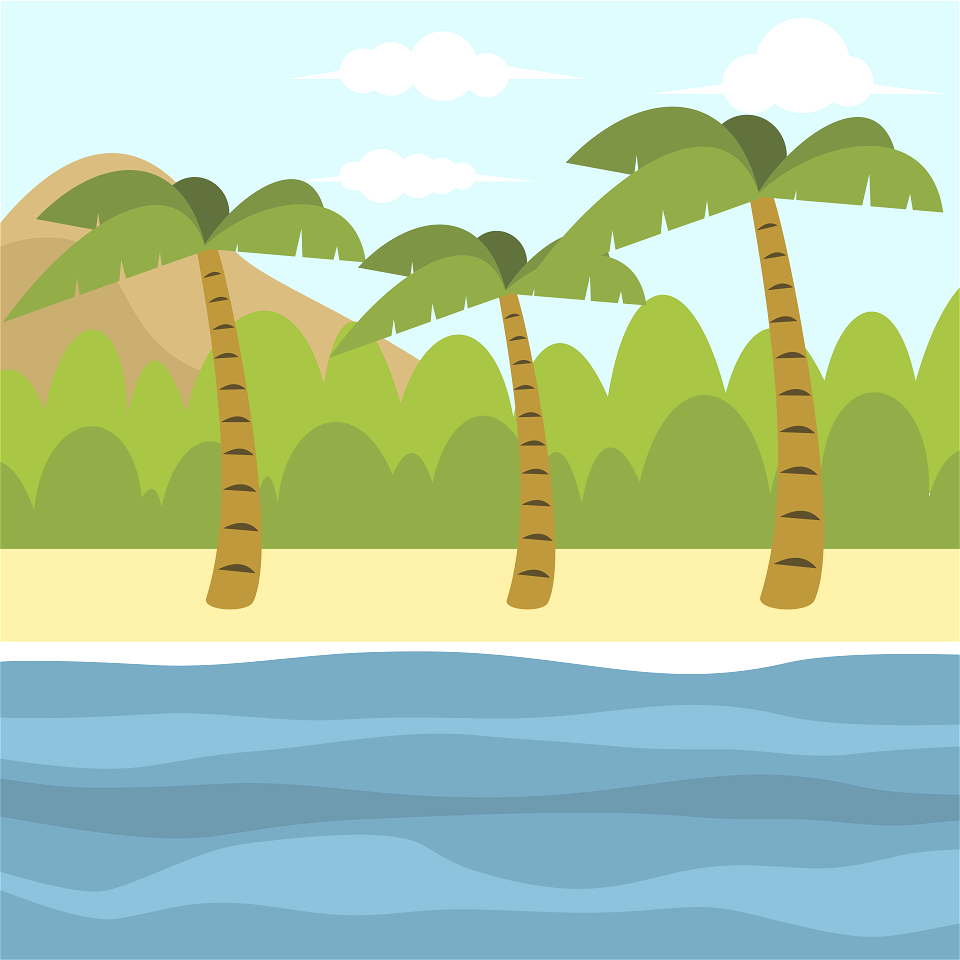 Landscape with Palm Trees