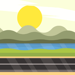 Road along River