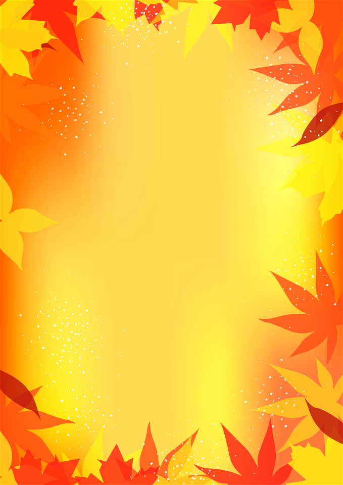 Autumhn maple leaves frame