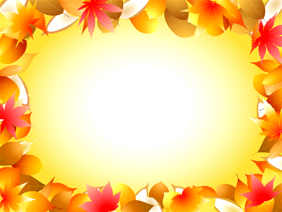 Autumn leaves frame