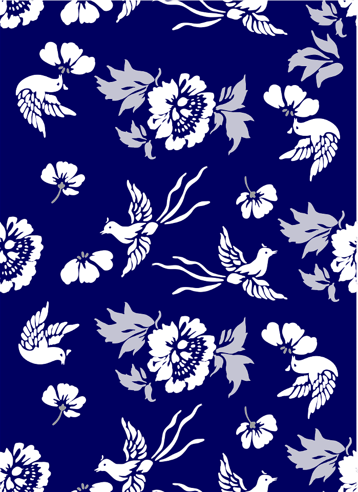 Birds floral background