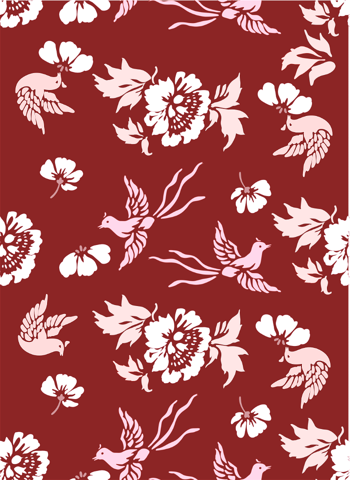 Birds floral background