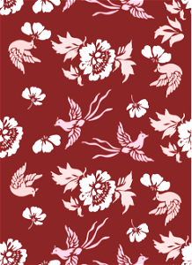 Birds floral background
