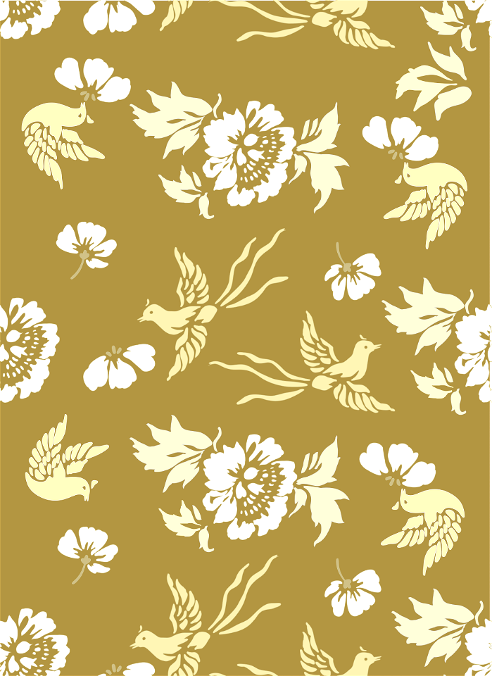Birds floral background