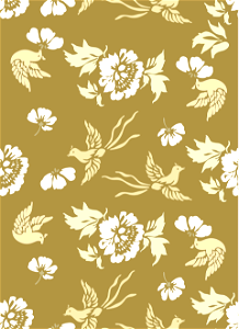 Birds floral background