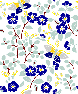 Butterflies in flowers