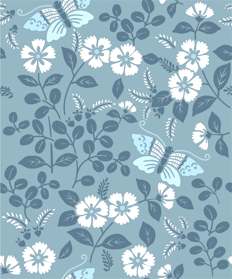 Butterflies in flowers
