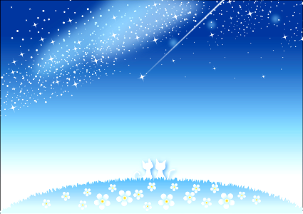 Cats and shooting star