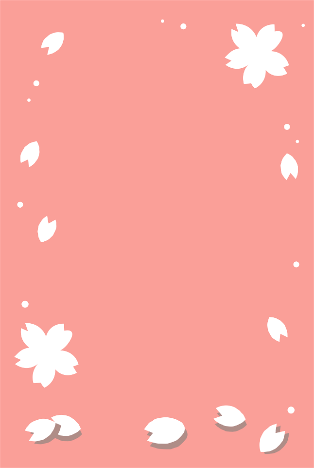 Cherry blossoms frame