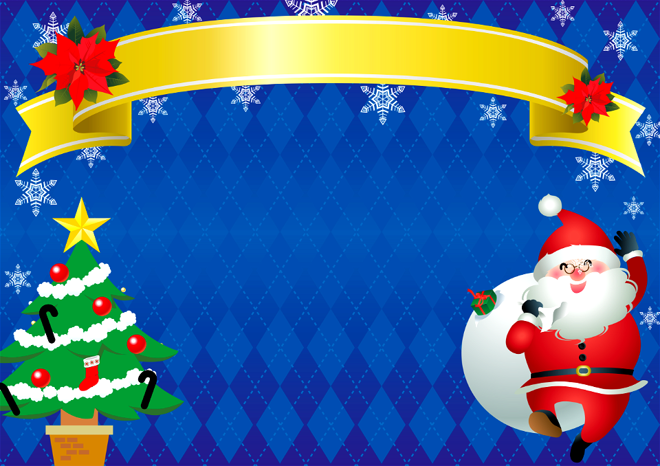 Christmas tree santa claus frame