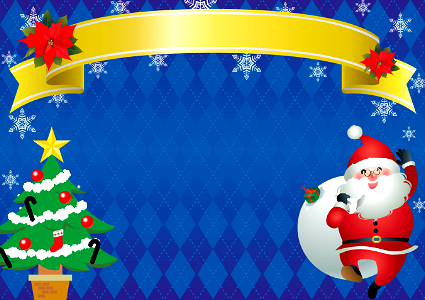 Christmas tree santa claus frame